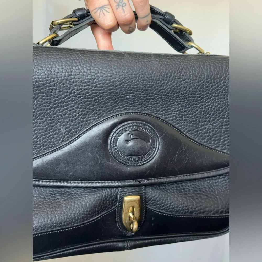 Vintage Dooney & Bourke Black Leather Bag - Picture 5 of 9